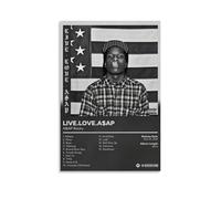 XXQPO ASAP Poster Rocky Album Live Love ASAP Poster Canvas Wall Art for Home Decor Living Room Bedroom 12x18inch(30x45cm) Unframe-style