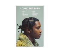 XXQPO ASAP Poster Rocky Album Long Live ASAP Poster Canvas Wall Art for Home Decor Living Room Bedroom 24x36inch(60x90cm) Unframe-style