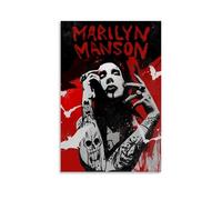 XXQPO Marilyn Poster Manson-Rock Musician Poster Canvas Wall Art for Home Decor Living Room Bedroom 16x24inch(40x60cm) Unframe-style