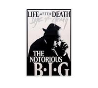 XXQPO The Notorious Poster BIG Rapper Black And White Poster Canvas Wall Art for Home Decor Living Room Bedroom 16x24inch(40x60cm) Unframe-style