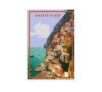 XXQPO Vintage Travel Italia Amalfi Coast Poster Canvas Wall Art for Home Decor Living Room Bedroom 12x18inch(30x45cm) Unframe-style
