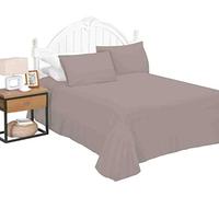 XXR Flat Bed Sheet & Pillow Case | Plain Dyed Poly Cotton Fabric Double & King Size Bed Sheets | Multicolor Fitted Bedding Sheets| Perfect super king fitted Sheet For Daily Use