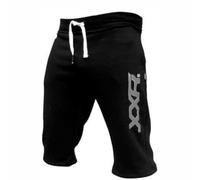 XXR Fleece Shorts Jogging Bottom Joggers MMA Boxing Gym Fitness Sweat Shorts Casual Home Wear (Black, Small)