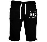 XXR Fleece Shorts Jogging Bottom Joggers MMA Boxing Gym Fitness Sweat Shorts Casual Home Wear (Black, Small)