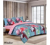 XXR New Duvet Set Quilt Cover Fitted Sheet Pillow Cases or Matching Curtains (Windsor, King)