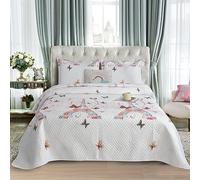 XXR Premium Reversible Bedspread Set with 30 Gorgeous Designs - Soft Microfiber Polyester, Hollow Fiber Filling - Lightweight, All-Season Comfort - Fits Double & King (220 x 240, 105)