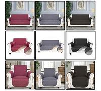 XXR Quilted Sofa Slip Cover Couch Pet Furniture Protector Throws Sofa 1/2/3 Seaters (Grey, 1 Seater)