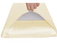 XXR Silk Satin Pillowcase Pack of 2 - Luxury Soft Pillow Covers Anti-Wrinkle, Cooling, Breathable, Hypoallergenic Satin Pillowcases with Envelope Closure, 75x50 cm Premium Bedroom Décor (Cream)