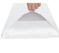 XXR Silk Satin Pillowcase Pack of 2 - Luxury Soft Pillow Covers Anti-Wrinkle, Cooling, Breathable, Hypoallergenic Satin Pillowcases with Envelope Closure, 75x50 cm Premium Bedroom Décor (White)