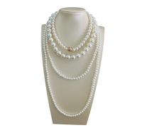 XXRR 4 Piece Layering Artificial Pearls Necklace Set Adjustable Length Multi Layer Jewelry Neckchain For Women Fashion Lightweight Pearls Neckwear