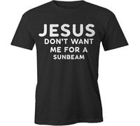 XXRR FASHION Men's Jesus Don't Want Me for A Sunbeam - The Vaselines - - Song Lyrics Black M