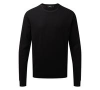 Premier Men's Knitted Cotton Crew Neck Sweatshirt in Black | Size: 2XS Premier Black 2XS