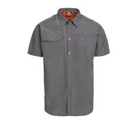 (XXS, Grey) Trespass Mens Lowrel Mosquito Repellent Short-Sleeved Shirt