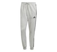 (XXS, Medium Grey/White) Adidas Mens Essentials Fleece 3 Stripes Tapered Leg Jogging Bottoms