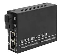 XXS1F2G POE Fiber Optical Transceiver, Fiber Transceiver with SC Interface, 1.25G Optical Port Rate up to 3km, Plug and Play for Security Monitoring and Enterprise