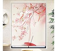 XXSC-ZC Peach Blossom Pattern Half-Shading Roller Blinds, Originally Designed Waterproof Curtains, Sun-Shading and UV-Proof Household Blinds,E,100 * 200CM