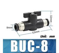 xXSvvskFL BUC-6 BUL-6 8 10 12 HVFF-4 Black Pneumatic Quick Coupling Manual Valve Steering Switch Manual Ball Valve Air Hose 4 6 8 10 12mm(BUC-8)