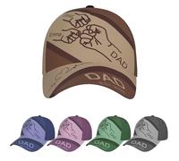 XXTONE Personalized Dad Baseball Cap, Fist Bump Daddy Cap Dad Hat with Kid's Name Custom Fathers Day Cap Gift for Dad Grandpa (Style 1)