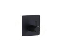 XXWTAWOYH Stainless Steel 3M Self-Adhesive Hook, Wall Door Hook, Robe Clothes Hanger(Black 1 Hook)