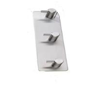 XXWTAWOYH Stainless Steel 3M Self-Adhesive Hook, Wall Door Hook, Robe, Tea Towel(Silver-3Hook)