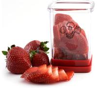 XXWZJH Cup Slicer Fruit, Stainless Steel Strawberry Slicer Egg Slicers Fruit & Vegetable Speed Fruit Slicer with Push Plate, Soft Fruits, Vegetables, Kitchen