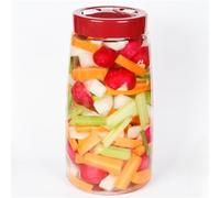 XXWZJH Fermentation Jar with Dual Venting Valve Airlock Lid, Pickle Jar, Kimchi Container, Making Kit for Sauerkraut, Mead, Wine (2.2 liters)