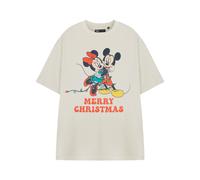 (XXX-Large) Disney Mickey Mouse Short Sleeved T-Shirt (Womens Beige)