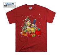 (XXX-Large, Red) Christmas Family The Simpsons Poster Men Women Unisex Top T Shirt T-Shirt Tshirt