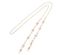 XXXFLOWER Sunglasses Chain Bead Glasses Strap Spectacle Cord Pearl Glasses Chain Eyeglasses Chain with Non-Slip for Reading Glasses Mask Elegant Glasses Lanyard Glasses String Around Neck Women