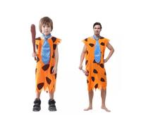 (XXXL) American Animation The Flintstone Role Fred Flintstone Cosplay Dress Up Costume