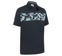 (XXXL, Caviar) Callaway Golf Mens 2025 Optical 'C' Moisture Wicking Stretch Golf Polo Shirt