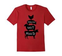 (XXXL) Friends Not Food Vegan T-Shirt for Animal Lovers Vegetarians-Father's Day
