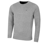 (XXXL, Grey Marl) Calvin Klein Mens 2026 Crew Neck Cotton Breathable Golf Sweater