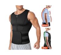 (XXXL) Medical Adjustable Clavicle Posture Corrector Men Woemen Upper Back Brace Shoulder Lumbar Support Belt Corset Posture Black