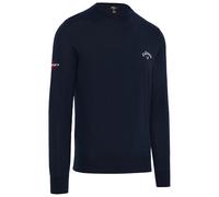 (XXXL, Navy Blue) Callaway Golf Mens 2025 Crew Neck Merino Mix Thermal Opt-Dri Easy Care Sweater