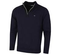 (XXXL, Navy/Lime) Calvin Klein Mens 2026 Campus 1/2 Zip All Season Easy Care Sweater