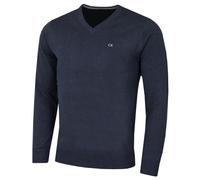 (3XL, Navy Marl) Calvin Klein Mens 2021 V-Neck Soft Cotton Easy Care Sweater
