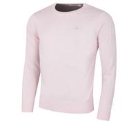 Calvin Klein Mens 2026 Crew Neck Cotton Breathable Golf Sweater | Supersoft knit Warmth Natural stretch Shape retaining ribbed neck hem cuffs Outdoor leisure