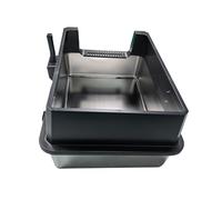 XXXL Stainless Steel Litter Box,Extra Large 28" L X 20" W For Big Cats & Multiple With High Sided(Black)