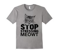 (XXXL) Stop Stressing Meowt T Shirt - I Love Cat Shirts Gift Idea-Father's Day