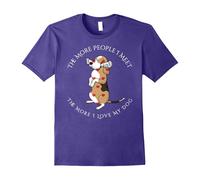 (XXXL) The More People I Meet The More I love My Dog T-Shirt-Father's Day