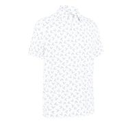 (XXXL, White) Callaway Golf Mens 2025 All Over Large Chev Wicking Stretch Golf Polo Shirt