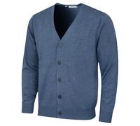 (XXXXL, Denim Marl) Calvin Klein Mens 2026 Blackthorn V-Neck Soft Classic Golf Cardigan