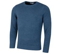 (XXXXL, Denim Marl) Calvin Klein Mens 2026 Knit Campus Crew Neck Cotton CK Golf Sweater