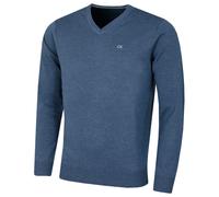 (XXXXL, Denim Marl) Calvin Klein Mens 2026 V-Neck Soft Cotton Easy Care Golf Sweater