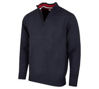 (XXXXL, Denim Marl Sport) Calvin Klein Mens 2026 Campus 1/2 Zip All Season Easy Care Sweater