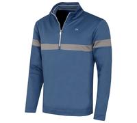 (XXXXL, Denim/Navy) Calvin Klein Mens 2026 Scale CK Insul-Lite 1/2 Zip Golf Sweater