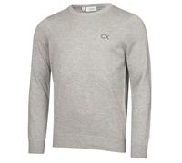 (XXXXL, Silver) Calvin Klein Mens Round Neck Tour Durable Soft Golf Sweater