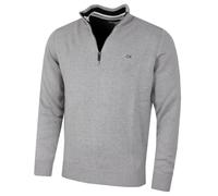 (XXXXL, Silver Sport) Calvin Klein Mens 2026 Knit Cotton 1/2 Zip Golf CK Top Sweater