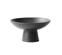 XXXXW Fruit Bowl Serving Japanese-Style Ceramics High Leg Plate Dessert Cake Plate Snack Dish Buddha Fruit Plate Seasoning Sauce Vinegar Dish Tray Fruit Basket Stand (Color : Black)